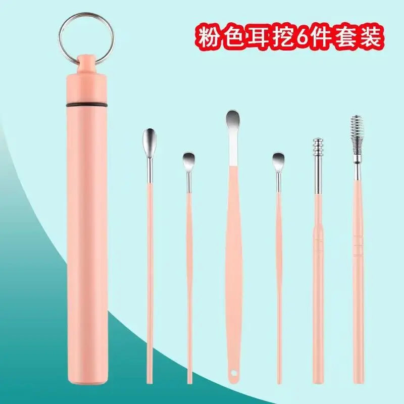 정리 Ear Care Kits Earpick Sticks Earwax Remover Ears Pick Cleaning Ear Cleanser Spoon Earpick Beauty Accessories Tools