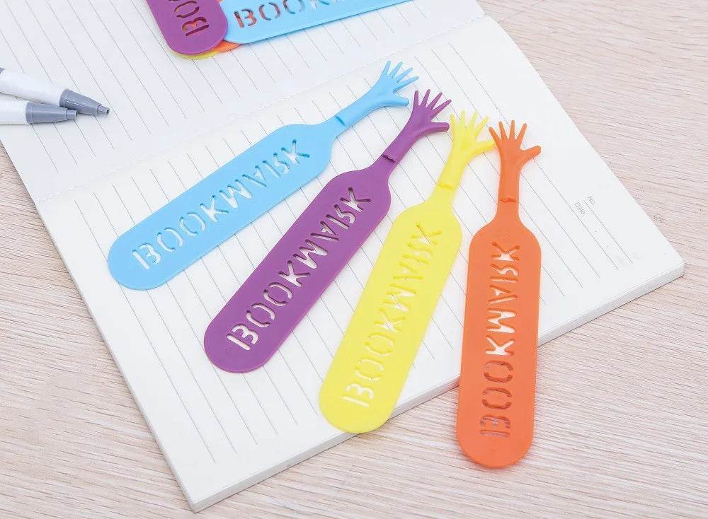 Four School Stationery Strange Bookmarks Silicone Plastic Novelty Books Reading Supplies Office Children Exquisite Gifts - AIAZ