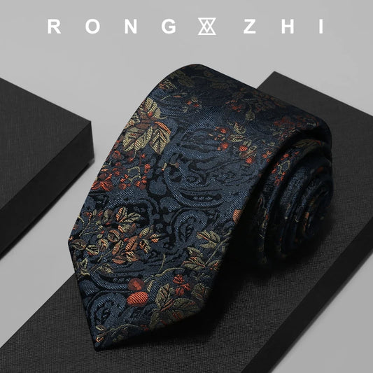 Silk Tie Men's High-End Mulberry Silk Fashion High-End Retro Hand-Tied Suit Business Formal Wear Groom's Wedding Style