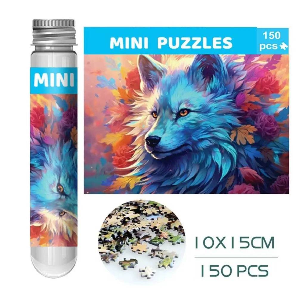 150PCS/Set Oil Painting Jigsaw Puzzles Mini Test Tube Oil Painting Jigsaw Gifts Family Educational Toys Adult Children - AIAZ