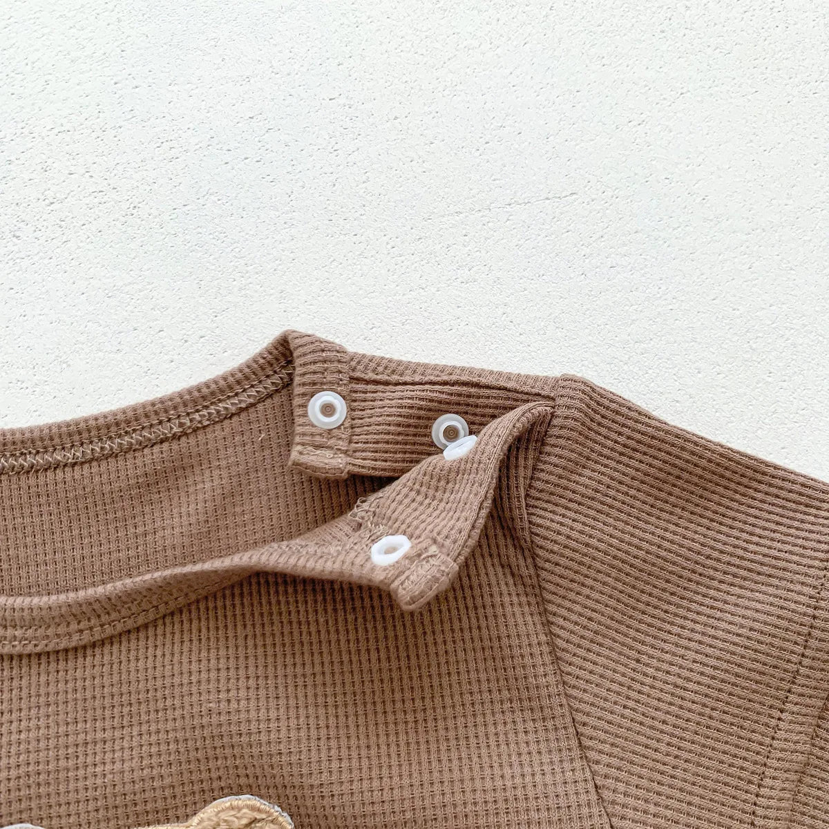 New In Summer Kids Baby Girls Boys Short Sleeve Waffle Patch Bear Infant Newborn Jumpsuits Cotton Romper Gift Hat with Ear