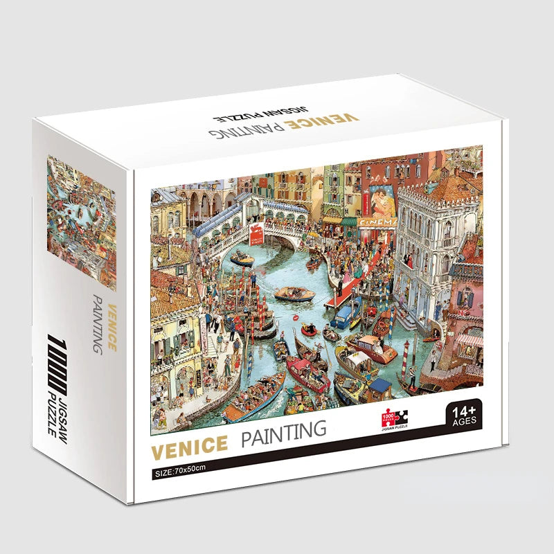 75*50cm 1000pcs Puzzle Difficult Adult World Famous Painting Puzzle Landscape Stress Relief Education Puzzle Toys