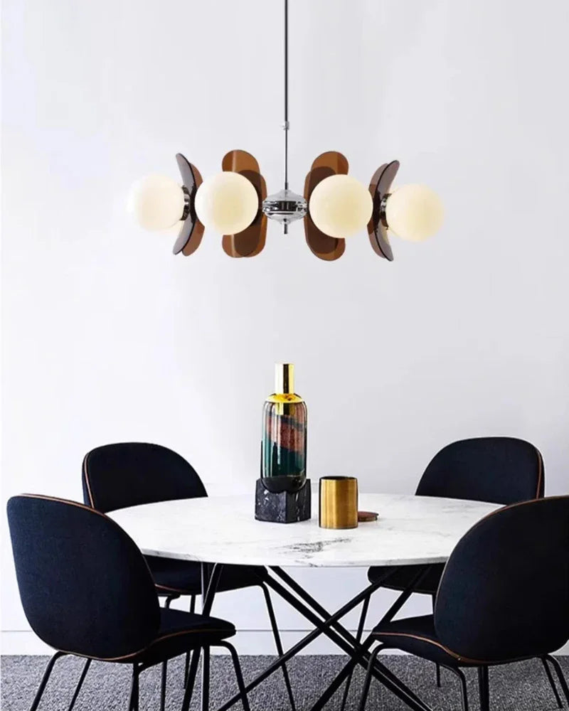 Nordic medieval glass magic bean dining table pendant light LED wabi sabi style living room bedroom home decoration lighting