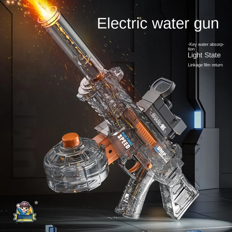 Water Guns Electric For Adults Powerful Squirt Automatic Water Suction Water Blasters Summer Outdoor Beach Toy For Kids Gift