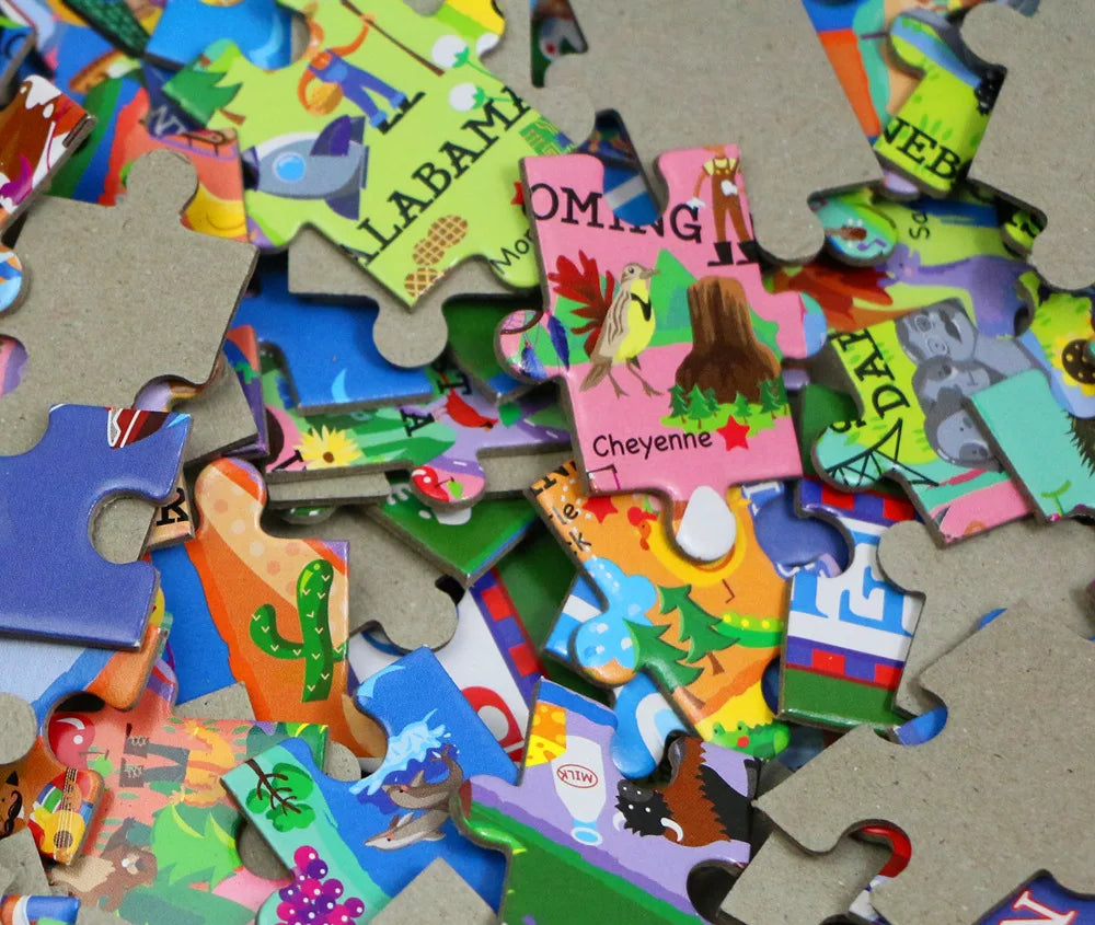200pcs Jigsaw Puzzle United States World Map Paper Puzzles for Adults Children Decompression Game Kid Educational Gift Toys