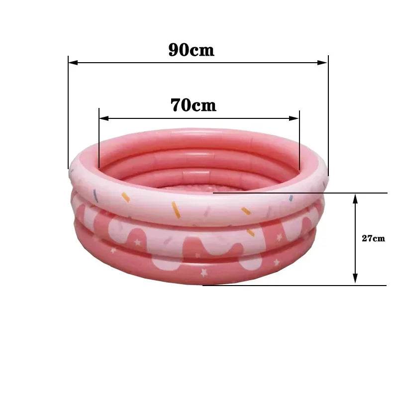 Reusable Inflatable Swimming Pool Double Layer Garden Portable Thickened For Kids Water Toys Party Round Indoor Outdoor Paddling - AIAZ