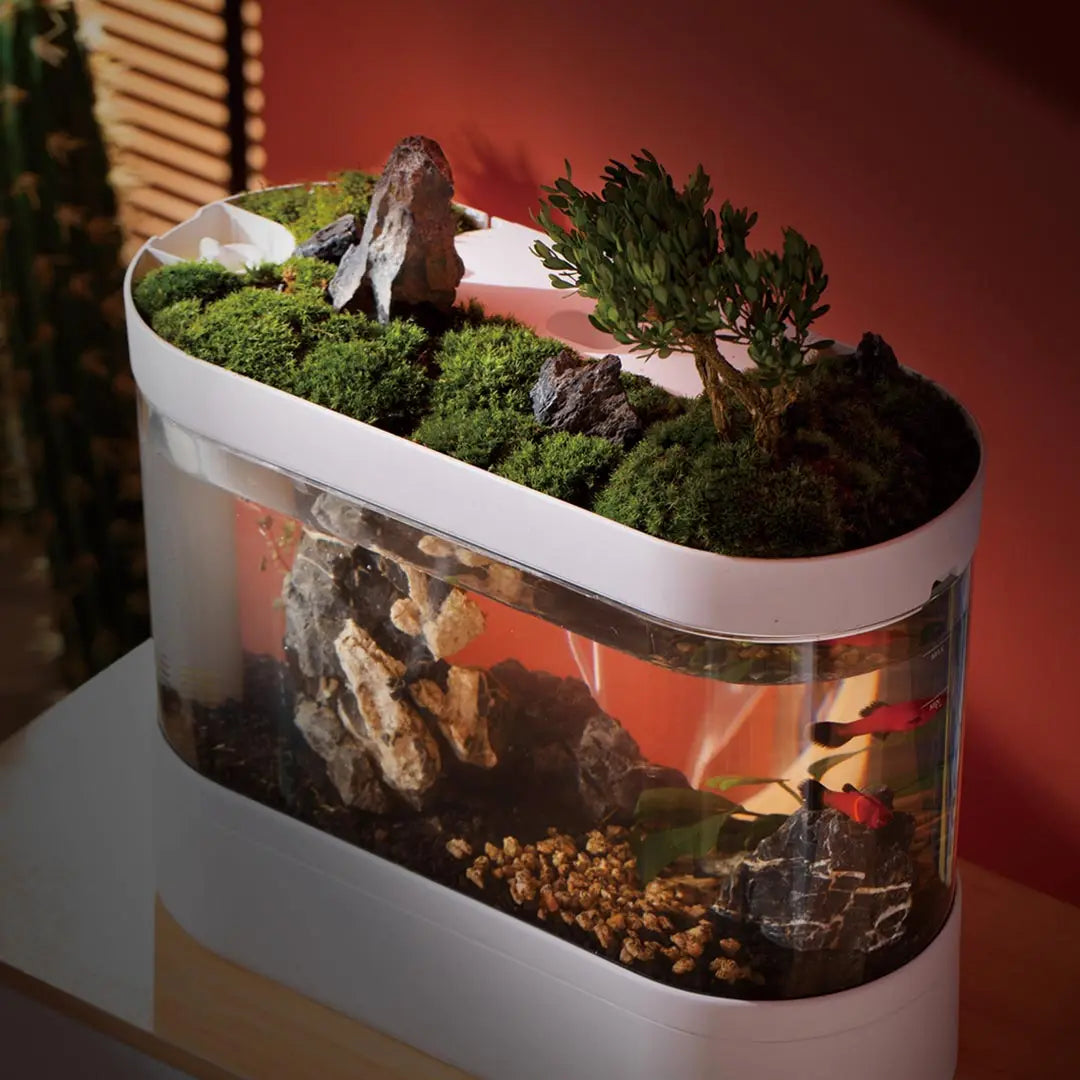 Smart Fish Tank Ecological Bottom Filter Fish Tank Desktop Aquarium Tank for Fish