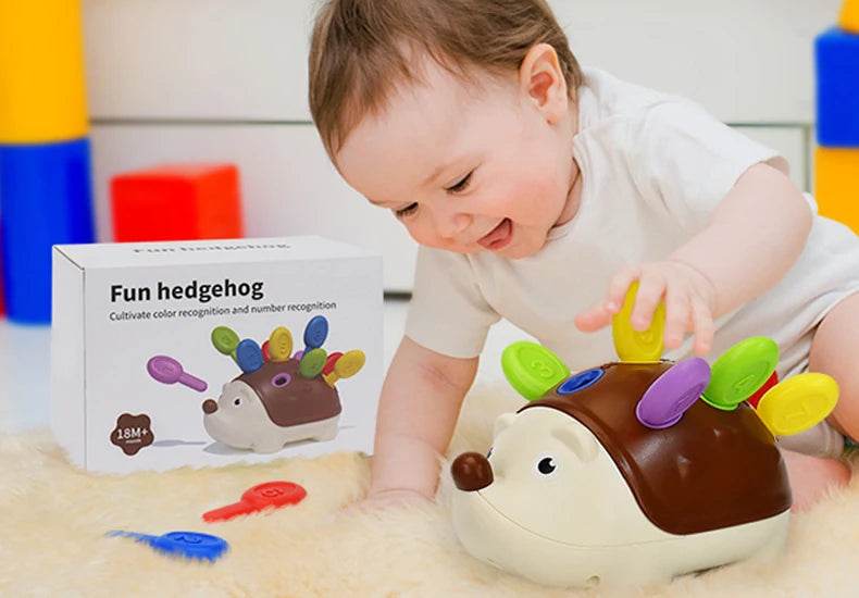Hedgehog Montessori Educational Toy Fine Motor Toys for Toddlers Learning Counting & Training Develop Concentration Sensory Gift - AIAZ
