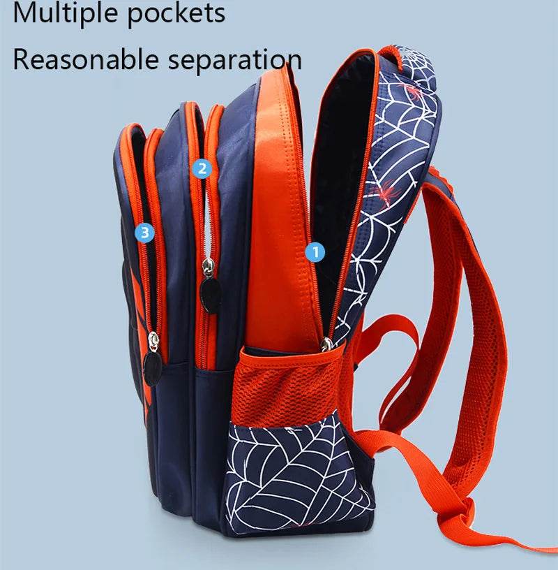 Spider Backpack+Pencil Case Set for Boys School Bag Elementary for Kids School Bag Cartoon Waterproof Primary Backpack - AIAZ