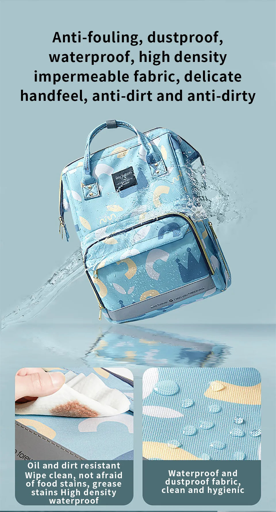 AIBEDILA Baby Diaper Bag Backpack Waterproof Mommy Travel Nappy Bag For Baby Care Maternity Stroller Bag Colorful Large Capacity
