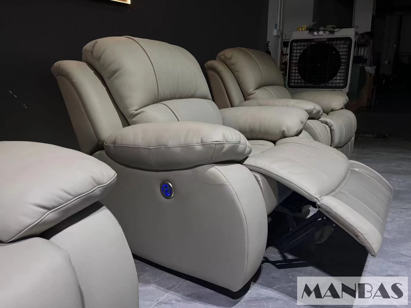 MINGDIBAO Manual / Electric Recliner Sofa Genuine Leather Couch for Livingroom Theater Seat Cinema Recliner Multifunctional Sofa