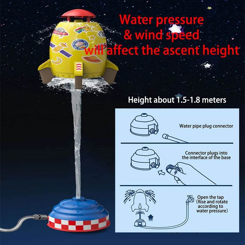 Water Pressure Lift Sprinkler Toy Fun Interaction In Garden Lawn Water Spray Toys for Kids Rocket Launcher Toys Outdoor Rocket - AIAZ
