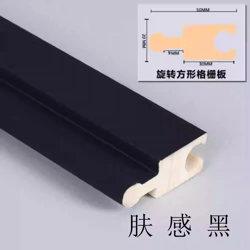 6 pieces 2.3M Rotating Solid Wood Grille Panel - Great Wall wave board internet famous background wall wrap with cylinder