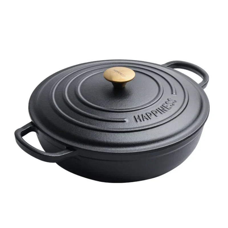 Rushed 30cm Kitchen for Queen's Pot Enamel Cast Iron Multi Functional Non Stick Stewed Pork and Chicken Soup Household Cookware