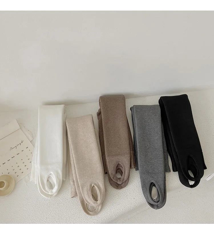 3-12 Years 2023 New Kids Pants Girls Tights Fur Lining Warm Pantyhose Children Skinny Leggings for Winter