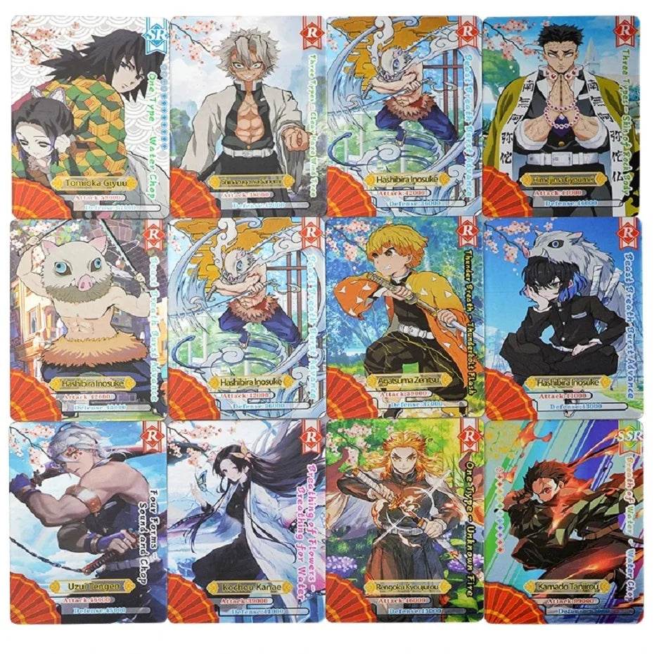 Flash Demon Slayer Cards Mugen Train SSP Card Ultra Rare Card Tanjirou Kamado Nezuko Character Collection Card - AIAZ