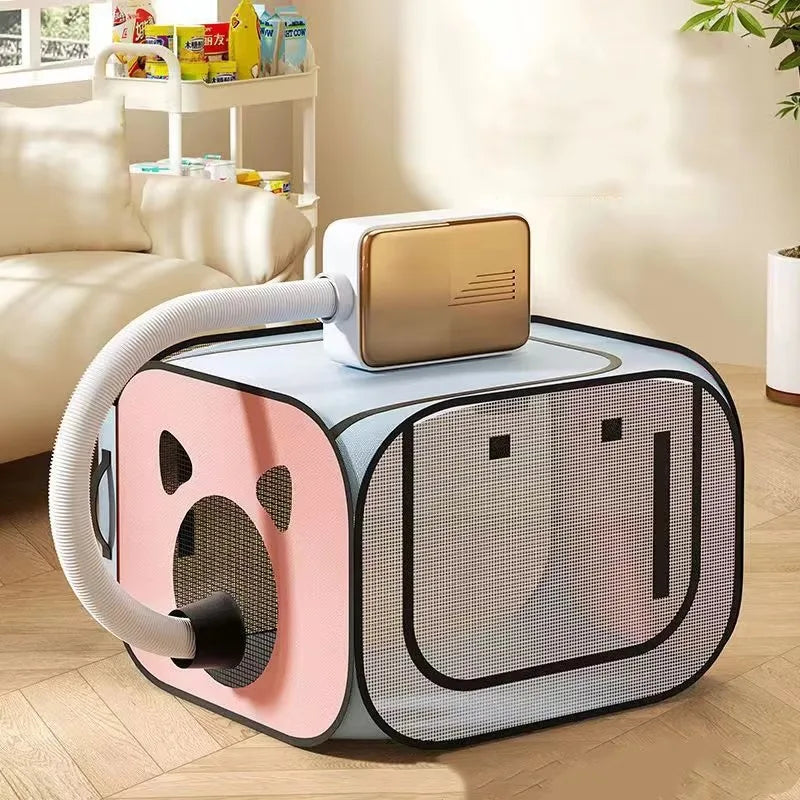 Portable Foldable Cat Hair Drying Box Tent Household Pet Hair Dryer Clean Grooming House Bag Pet Dryer Box