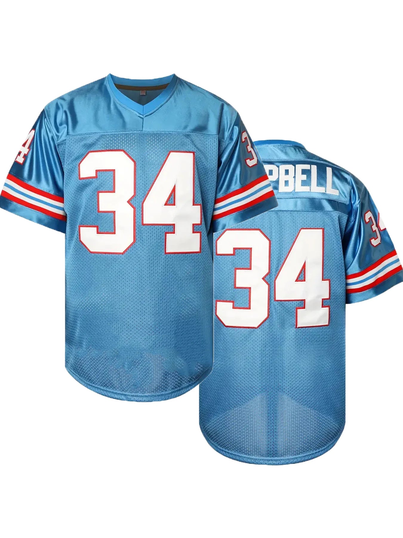 Men's 34 Letter Embroidered American Football Jersey Breathable Soccer Uniform Custom Shirt Classic Retro Mesh Jersey For Adults