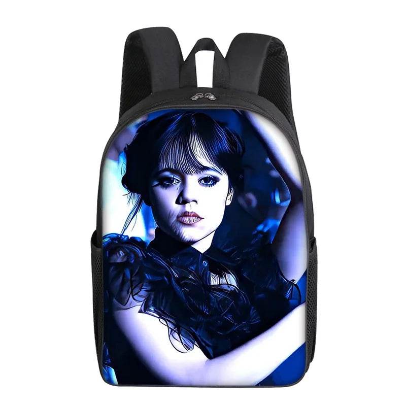 Wednesday Addams Backpack Wednesday School Bag with The Same Style Primary School School Bag Children's Backpack Meal Kit - AIAZ