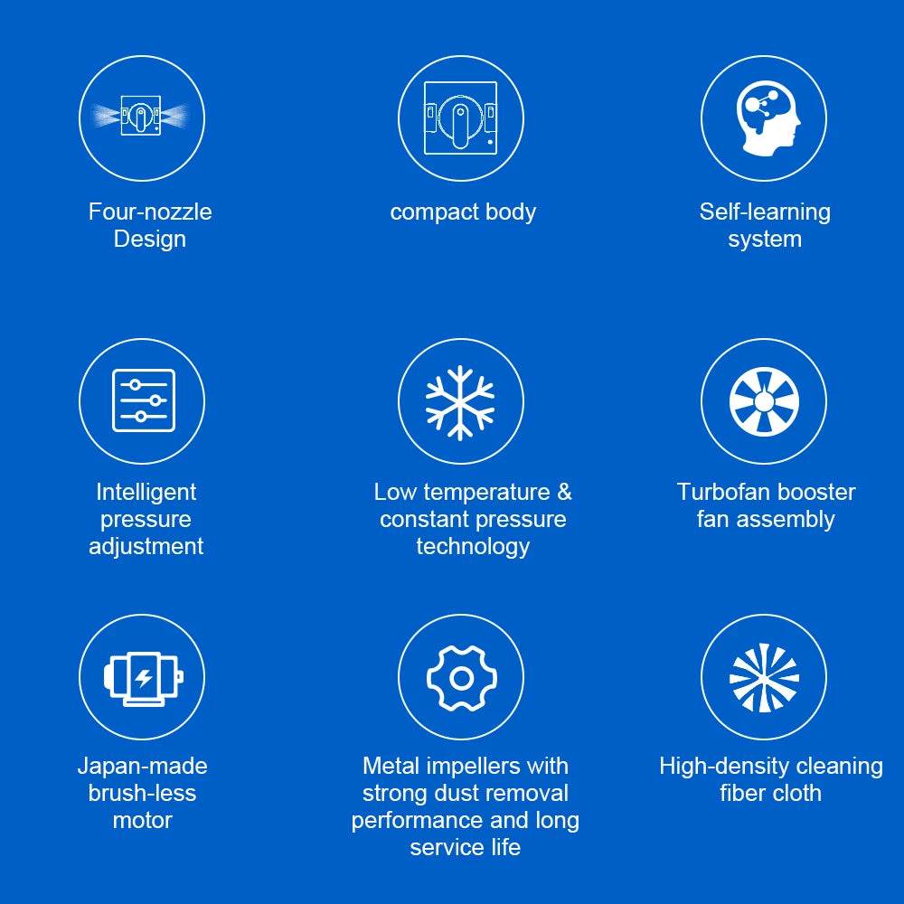 Robot Window Cleaner LIECTROUX YW509,4-Way Water Spray,Home Wall Glass Window Robot Vacuum Cleaner,Updated Laser,Smart Memory - AIAZ