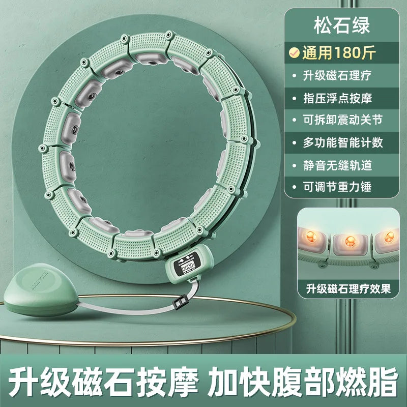 Smart Counting Weighted Hola Hoop Adjustable Detachable Fitness Ring for Women Weight Loss Waist Exercise Portable Gym Equipment