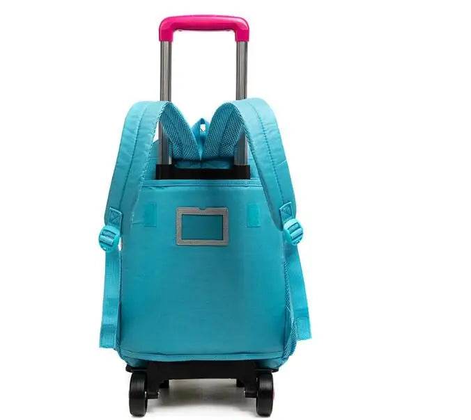 School Wheeled backpack Bag School bag with wheels Trolley Satchel bag Kids School Rolling backpack for girls School Trolley Bag - AIAZ