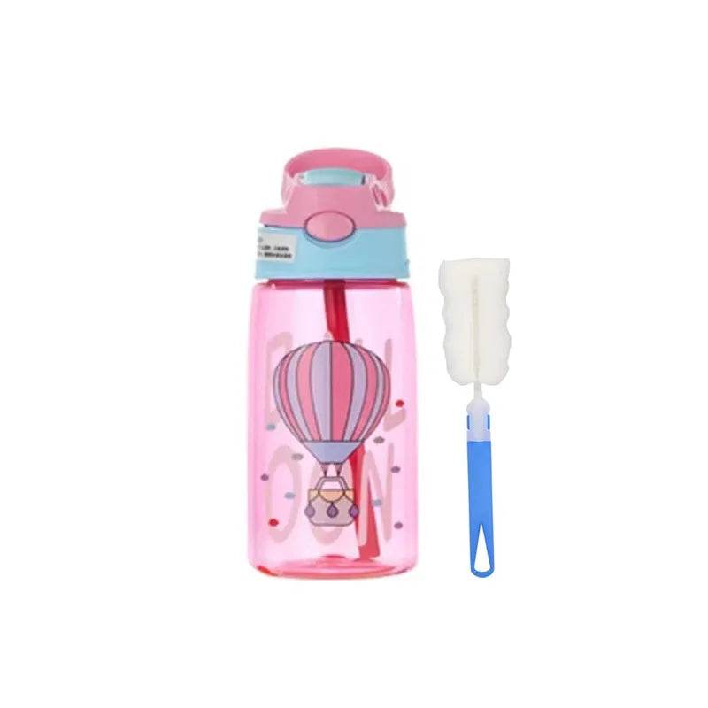 480Ml Kids Sippy Cup Water Bottles Creative Cartoon Feeding Cups With Straws And Lids Spill Proof Portable Toddlers Drinkware - AIAZ
