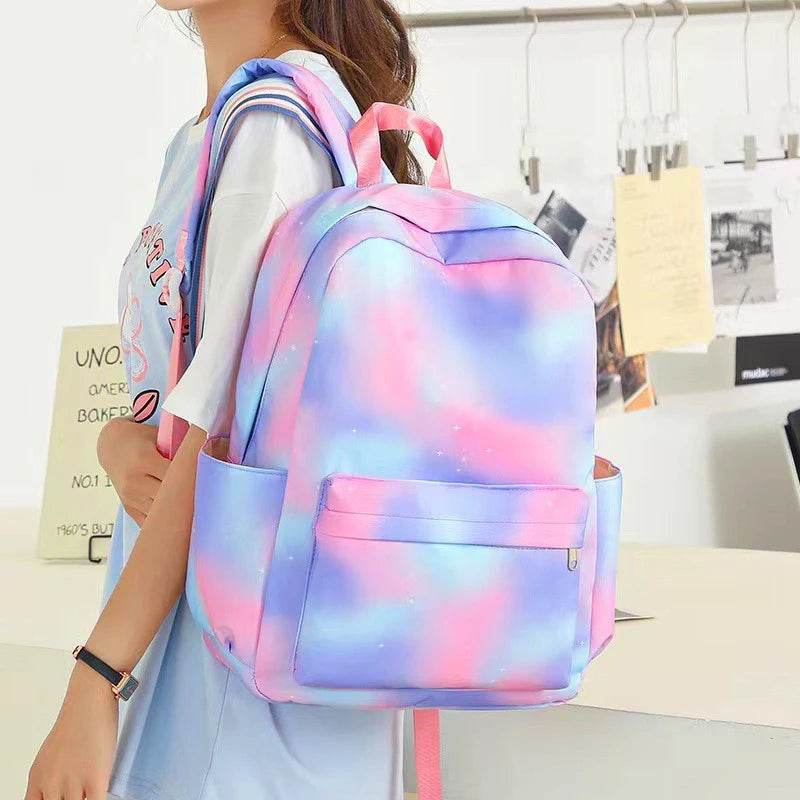 Toy Story Colorful Backpack Set With Tote and Pouch Large Capacity Lightweight And Breathable Outdoor Knapsack School Bags - AIAZ