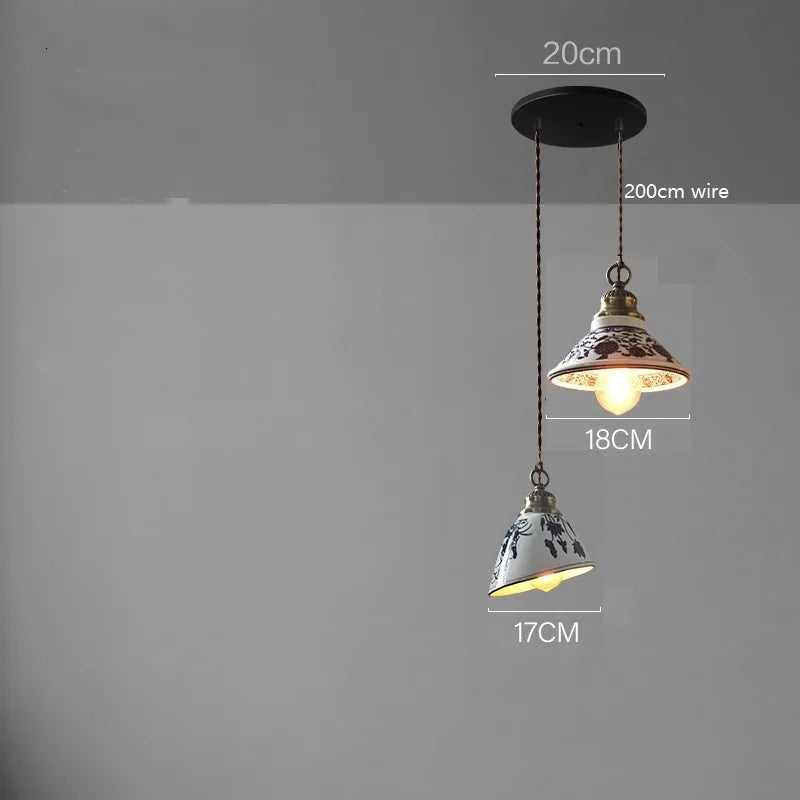 IWHD Modern Simple Ceramic LED Pendant Lamp Home Indoor Decor Lighting Bedroom Restaurant Dinning Living Room Lights Hanglamp