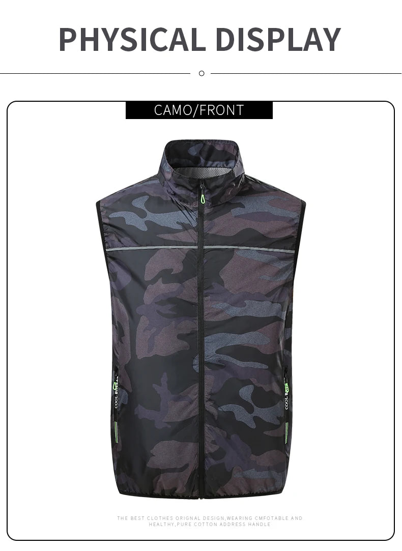 Cooling Fan Vest Hiking Air-conditioned Clothes Men Women Cooling Vest Work Sport Outdoor Camping Fishing Summer Cool Jacket