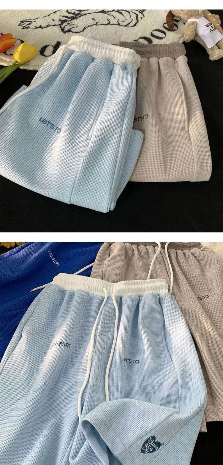 Men's Five-point Shorts Summer 2025 Korean Version Embroidered Loose Versatile Casual Shorts Trendy Sportswear - AIAZ