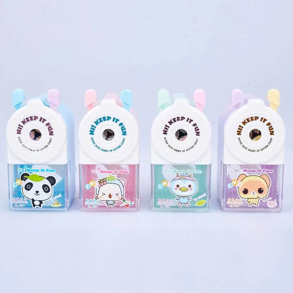 School Supplies Cartoon Animal Gift Pencil Sharpener Anti Sticking Lead Automatically Enters Lead Hand-cranked Mechanical Tool - AIAZ