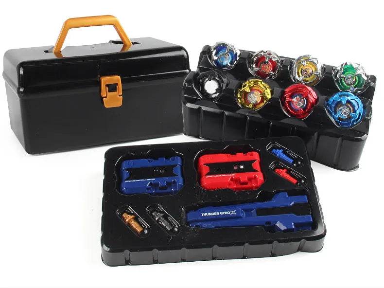 8 PCS BX Bey X with Grip and Launchers Tool box Set Toys - AIAZ