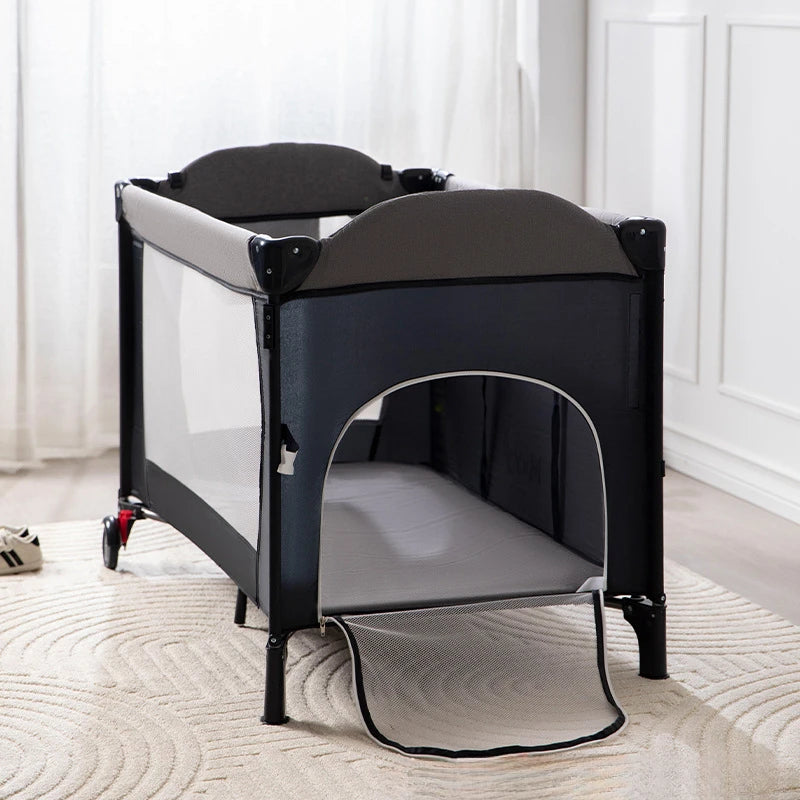 Multi Functional Newborn Bassinet Convertible Rocking Bedside Sleeper with Foldable Design, Universal Sleeping Crib for Babies