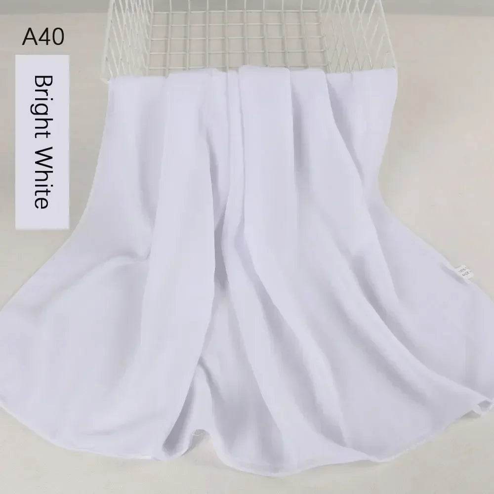 Muslim Women Chiffon Hijab Scarf Chiffon Soft Hijabs Shawl Long Scarves Wrap Headscarves For Muslim Fashion - AIAZ