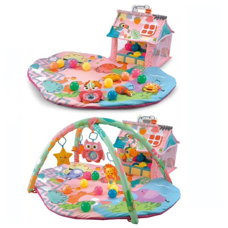 3-in-1 Baby Activity Gym Baby Play Mat Educational Toys Puzzle Crawling Blanket Infant Game Pad Rug Gift Baby Toys 0-12 Months