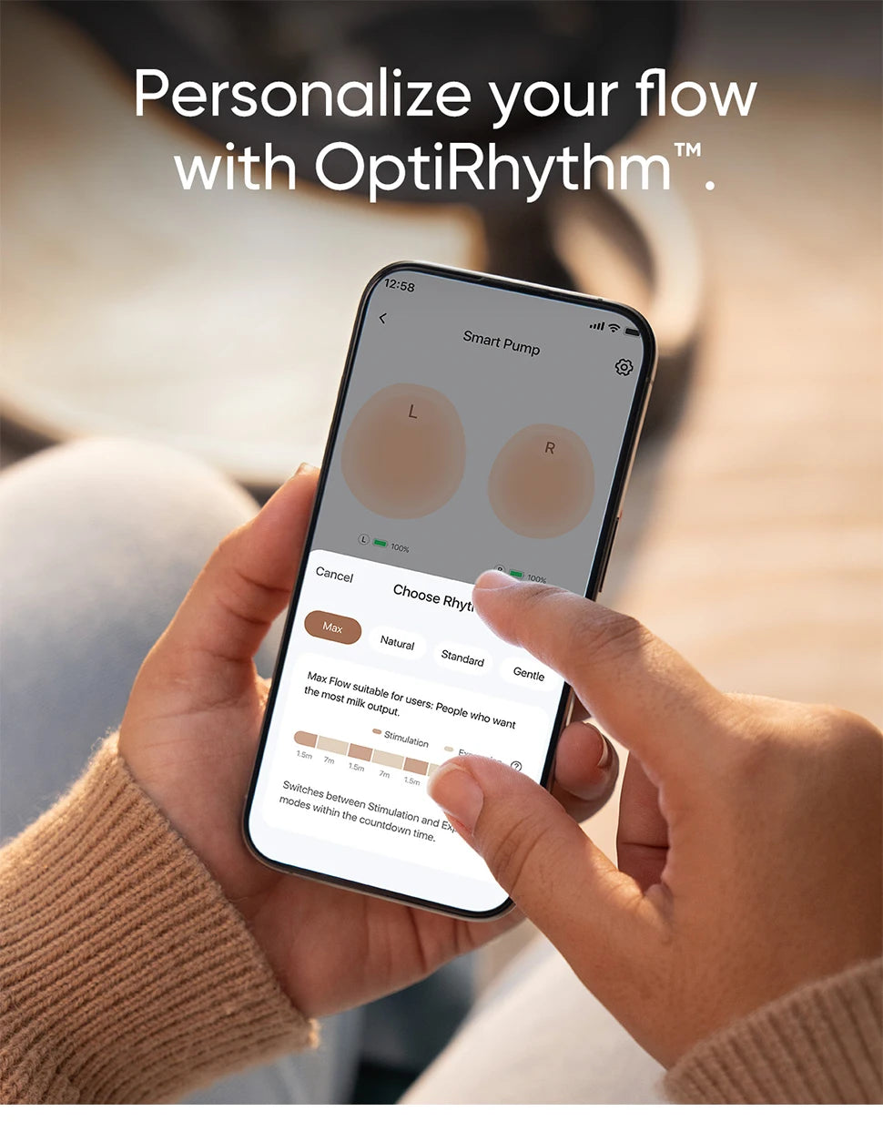 eufy Heated Wearable Breast Pump S1 Hands-Free Breast Pump Industry-Leading HeatFlow™ Tech App-Controlled for in-Bra Use