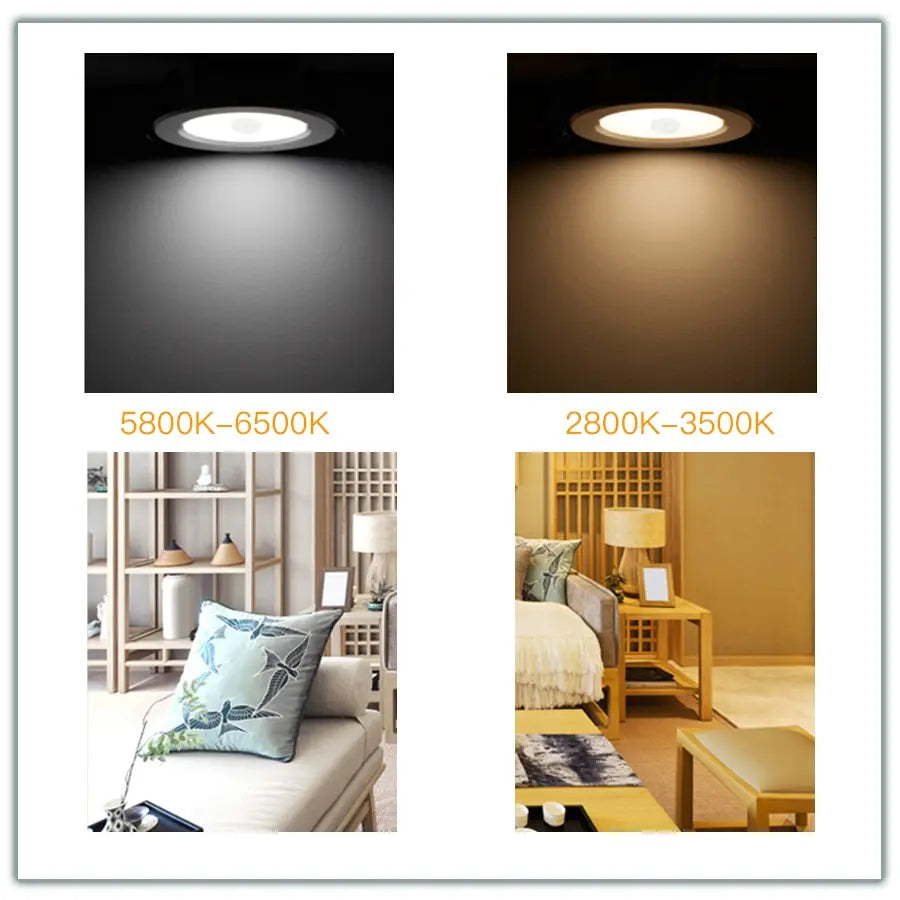 LED Downlights PIR Motion Sensor Down Light 5W 10W 15W 20W Recessed Ceiling Light Cold White Night Lamp LED Spotlight Downlight
