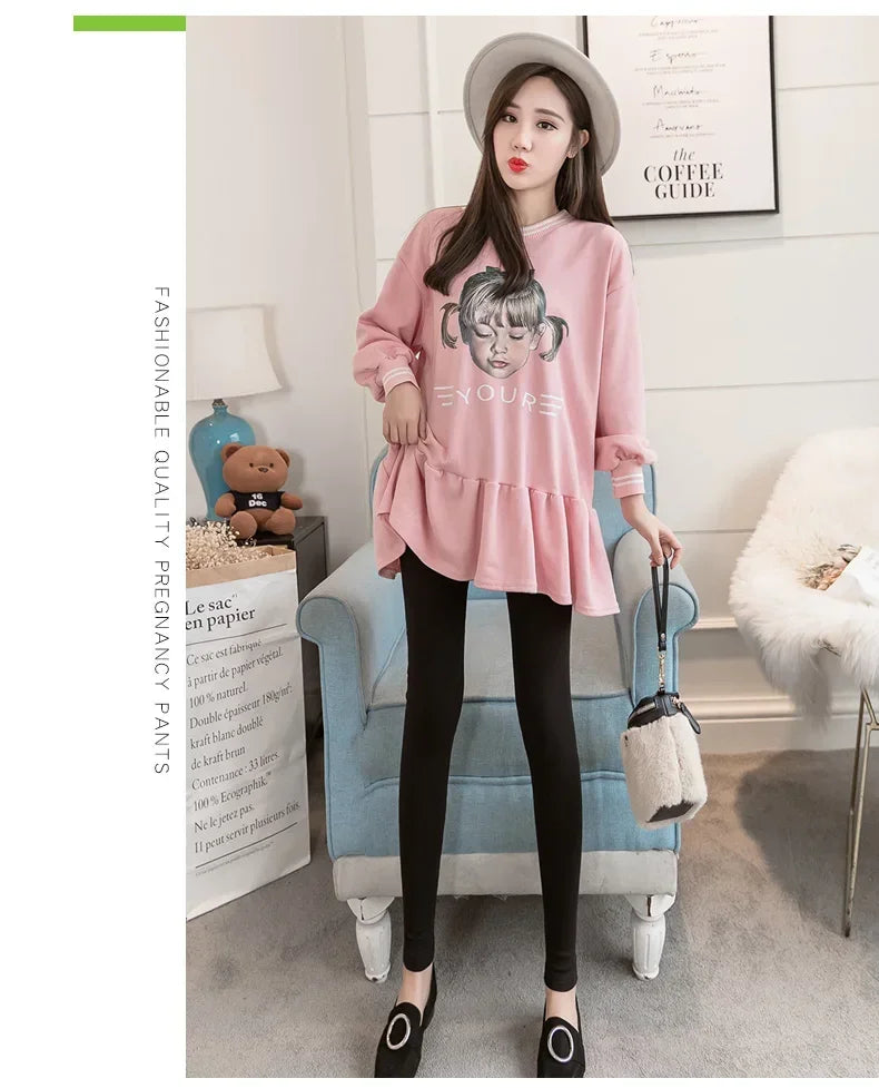 Low Waist Belly Cotton Maternity Legging Spring Casual Skinny Pants Clothes for Pregnant Women Autumn Pregnancy