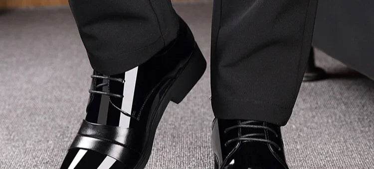 Business Men's Formal Shoes Official Leather Casual Social Shoe Male Black High Quality Fashion Gentleman 2024 Style Legitimate - AIAZ