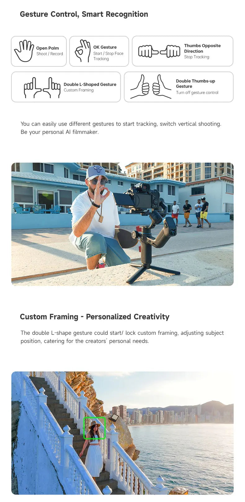 FeiyuTech SCORP Mini 3 Pro Gimbal with Detachable Remote Handle & AI 4.0 Tracking for Mirrorless, Action Camera & Smartphones