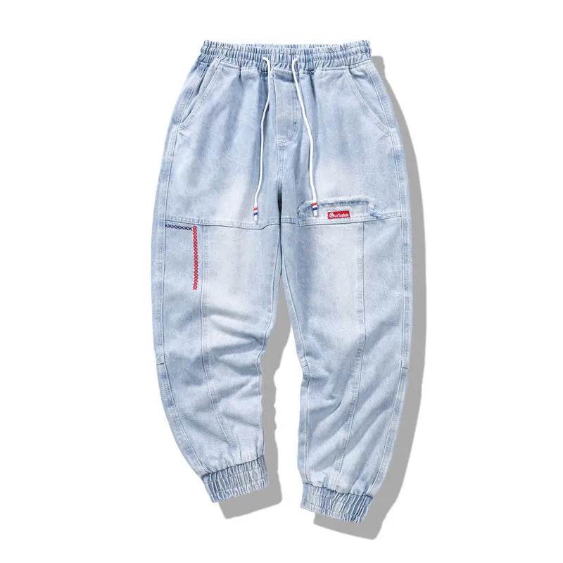2025 New Streetwear Hip Hop Cargo Pants Men's Jeans Elastic Harun Joggers In Autumn and Spring Men ClothIng - AIAZ