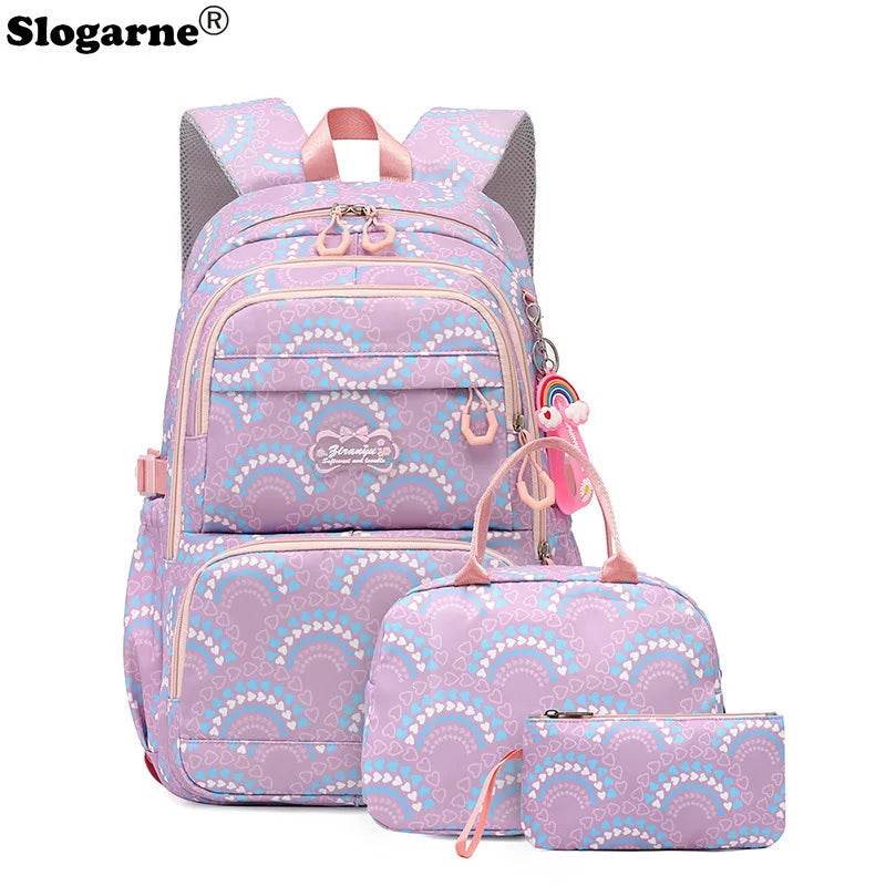 School Bags Girls Casual Travel Backpack Children Middle School Students Backpacks Business Oxford Waterproof Rucksack No Wheel - AIAZ