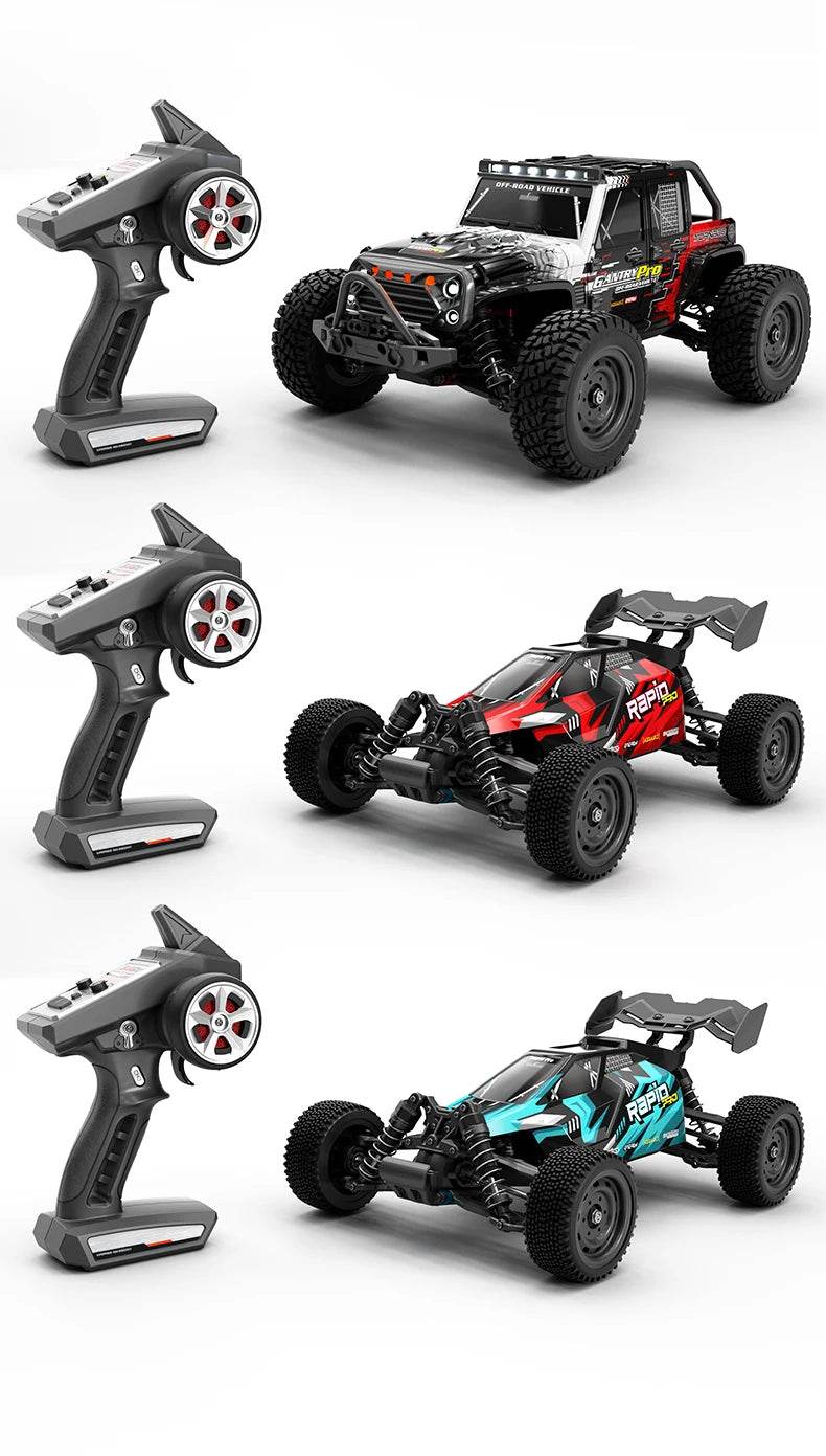 16103PRO 2.4GHz 70KM/H Professional RC Car: Brushless Motor, 1:16 Scale 4WD High-Speed Off-road Climbing Vehicle Wtith LED Light - AIAZ