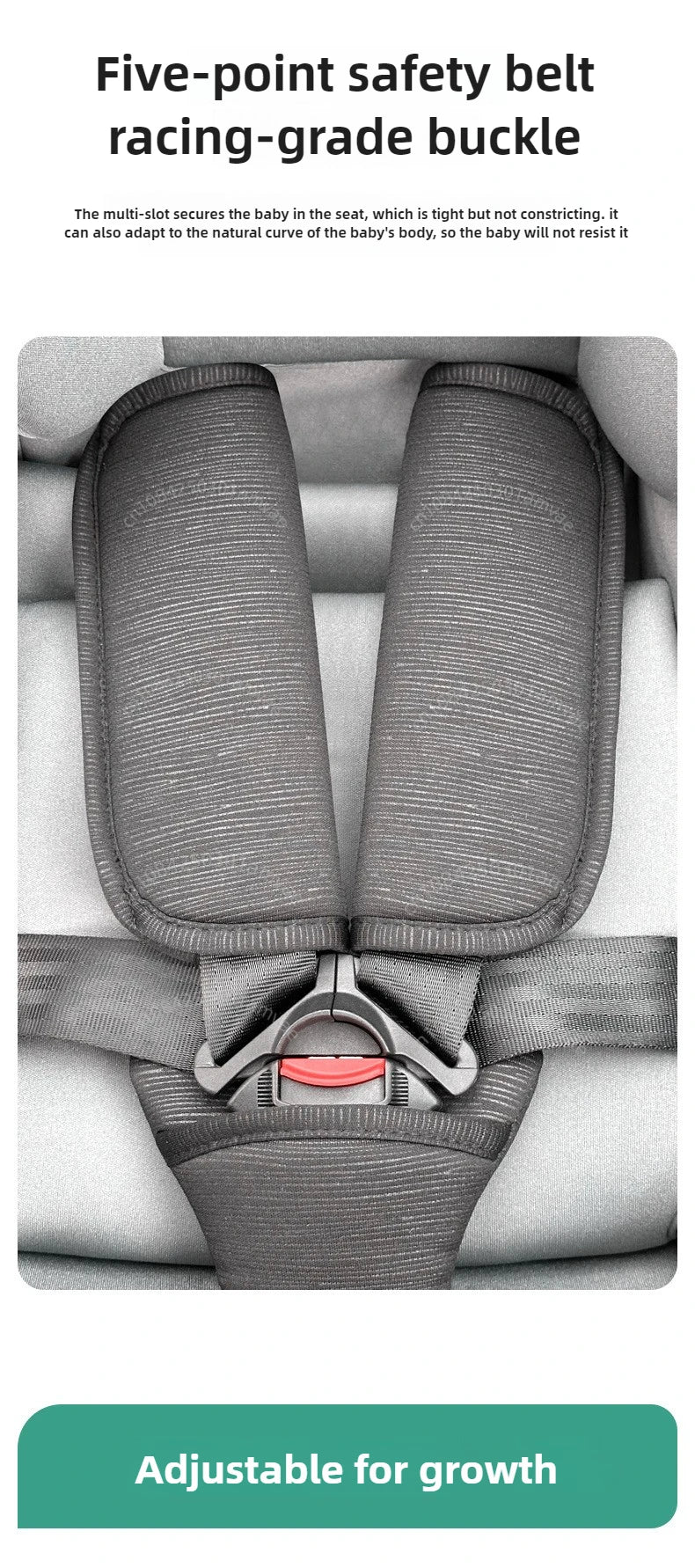 Car safety seat, 0-12-year-old growth type safety seat, ISOFIX hard interface+LATCH stability is good, preventing rollover