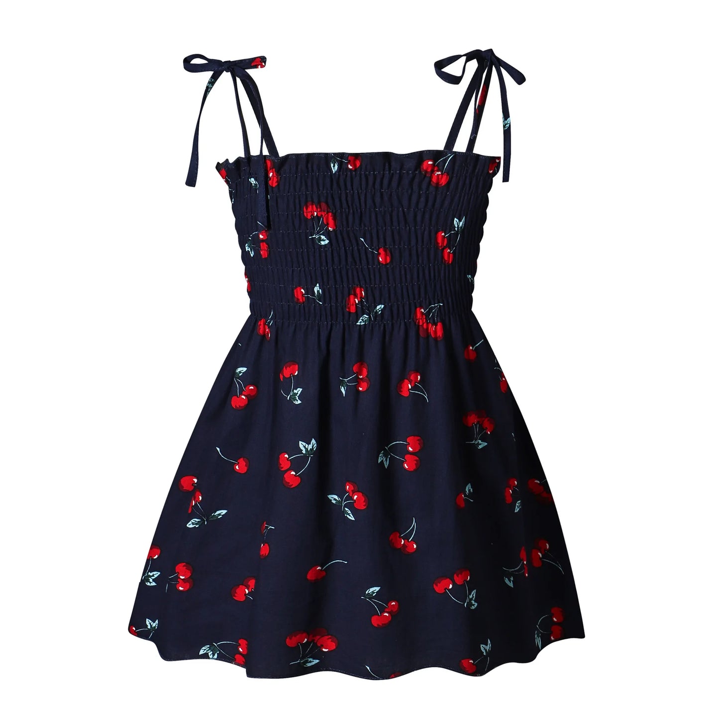 2025 Summer Girls Pure Cotton Print Dress For 2-6Years Children Fashion Floral Dress Kids  Suspenders Dress Casual Sundress