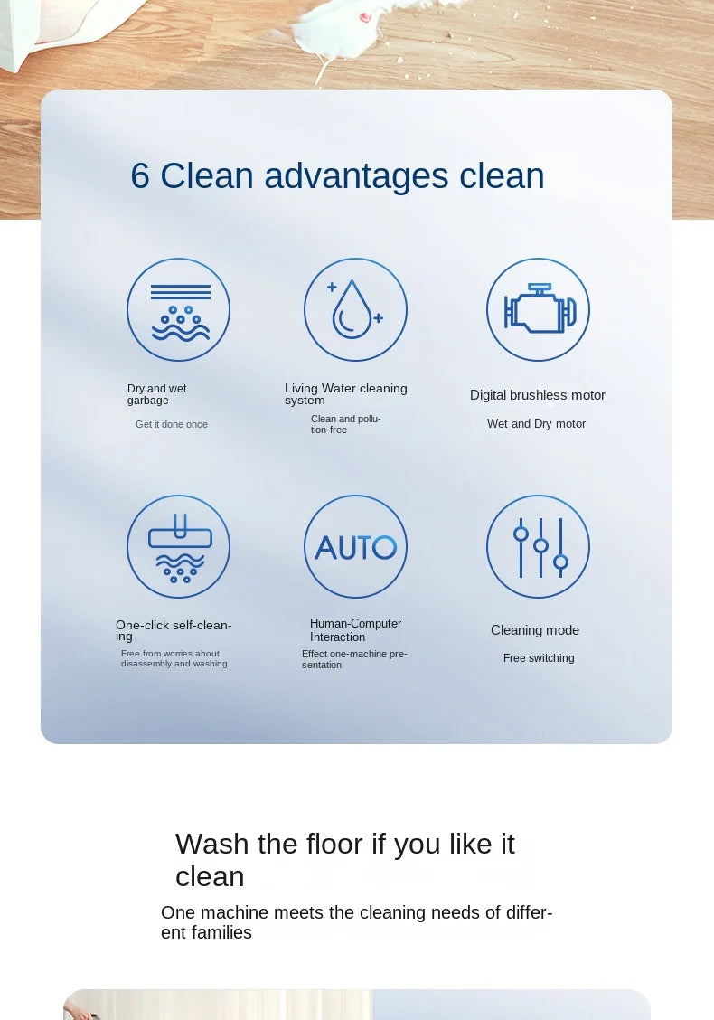 TINECO wireless floor scrubber cleaning machine IFLOOR SE household wet and dry dual-purpose suction and mop integrated