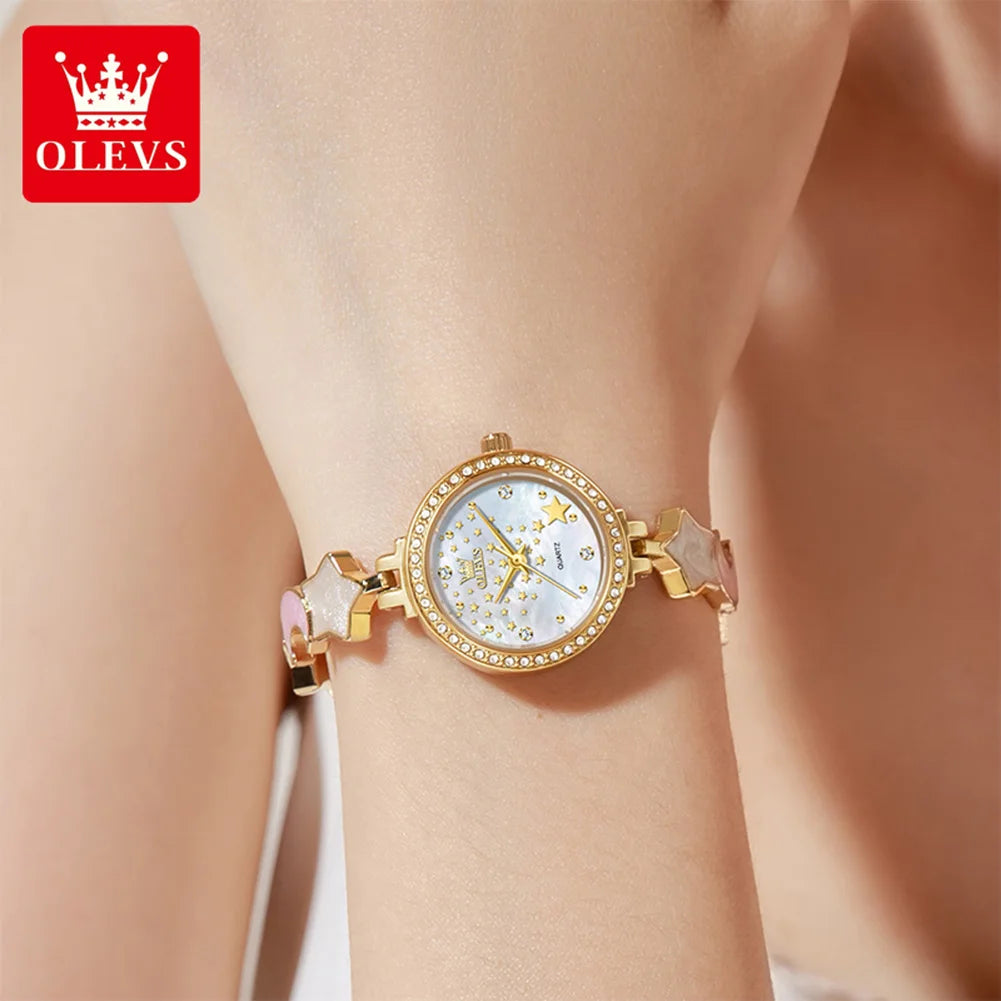OLEVS New 5665 Watches For Women Elegant Luxury Original Quartz Watches Waterproof Luminous Ladies Ladies Watch Reloj