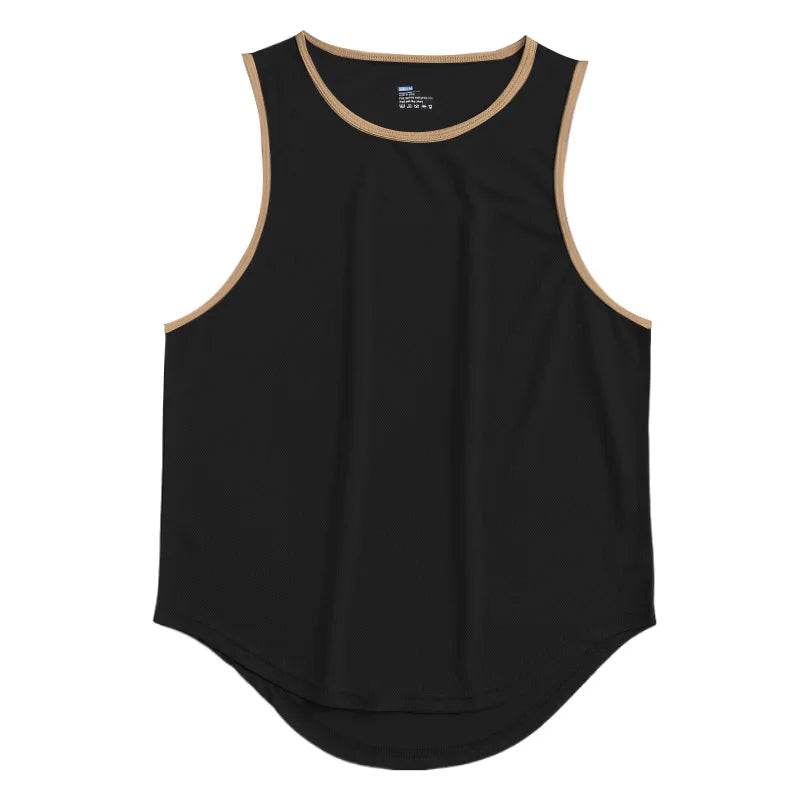 Men's Clothing Bodybuilding Gym T-shirts for Men Basketball Man Sleeveless Shirt T-shirt Vest Summer Clothes Tops Tees - AIAZ