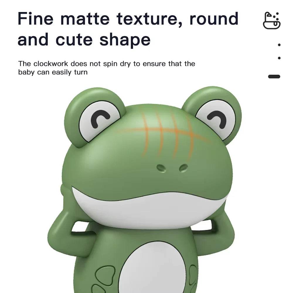 Baby Shower Clockwork Cute Animal Swimming Frog When Baby Bath In Bathroom Baby Water Toy Kids Clockwork Bath Toys Bathroom Toys - AIAZ
